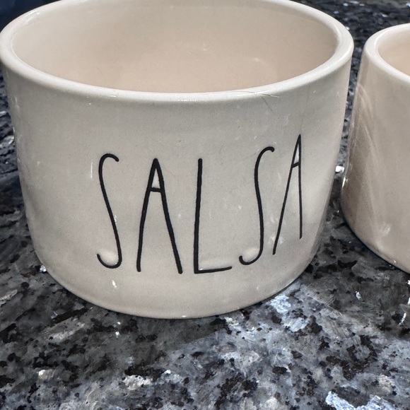 🌶️🥑 Fun Cool Rae Dunn White Ceramic Salsa and Guac Bowls 🌶️🥑 - Picture 13 of 14